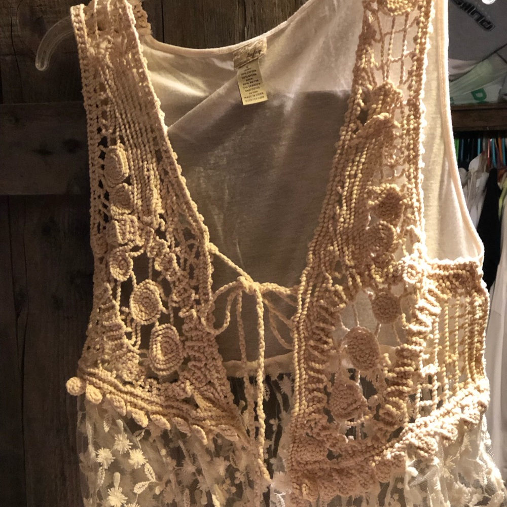 Crochet and lace cover up
